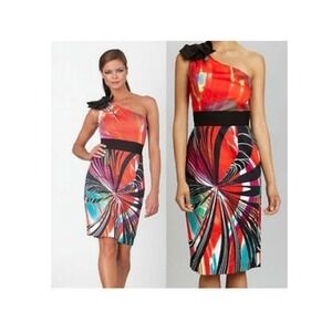 Nue by Shani,  Multi Color One Shoulder D…